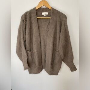Pinch Tan Carfigan Sweater Size Small Front Pockets